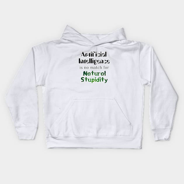 Artificial Intelligence Kids Hoodie by SnarkCentral